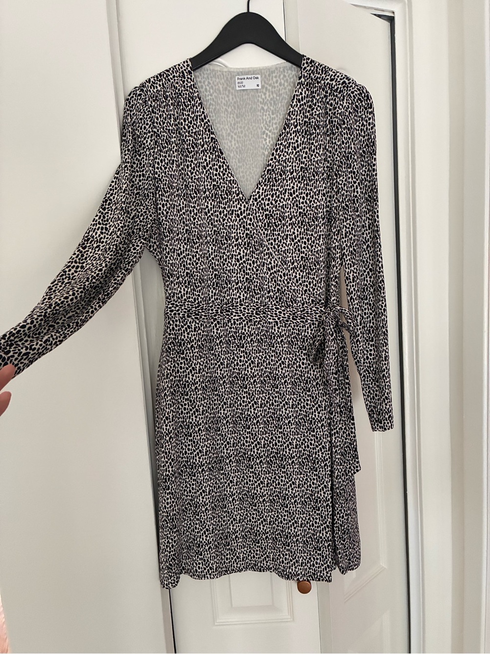 Frank & Oak chiffon wrap dress Medium